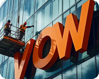 Монтаж вывесок